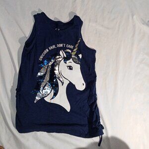 Unicorn hair don't care tank top